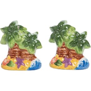 Beachcombers Palm Tree Salt & Pepper Set Multicolored