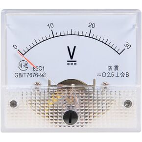 uxcell DC 0-30V Analog Panel Voltage Gauge Volt Meter 85C1 2.5% Error Margin