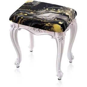 Bar Stool Covers Teal Marble Print Saddle Bar Stool Slipcover Set of 2 Stool Covers with Elastic Band Stool Cushion Vanity Slipcover Stool for Wooden Metal Rectangle Bench