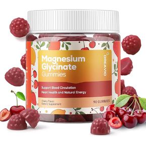90 Count Magnesium Glycinate Gummies 400mg w/Magnesium L-Threonate & Ashwagandha Supplement - Sugar Free Zinc Magnesium Glycinate Supplement Ashwagandha Gummies for Adults Pineapple Gummies