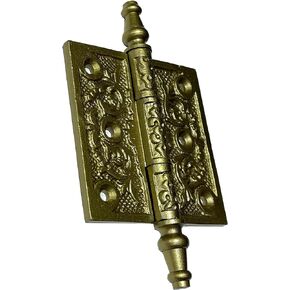 6" - Ornate Iron Victorian Hinges - HG-102 - Iron Hinge - Antique Style Iron Hinge for Doors, Gates, cabinets, barn Door Hinges (2)