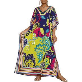 Bsubseach Womens Caftan Swimsuit Cover Ups for Swimwear Boho Maxi Dress Summer Beach Outfits