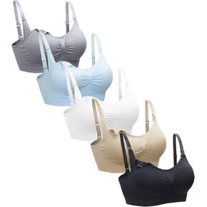 Suekaphin 5PACK Nursing Bra Wireless Bra Women's Sleeping Maternity Bra Breastfeeding Bra in Kuwait