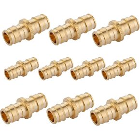 10 Pack PEX A Expansion 90° Elbow,1/2 Inch F1960 Brass Pex A Full Flow Expansion Fittings,1/2"x 1/2" Elbow for PEX A Pipe Tubing Connection