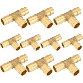10 Pack PEX A Expansion 90° Elbow,1/2 Inch F1960 Brass Pex A Full Flow Expansion Fittings,1/2"x 1/2" Elbow for PEX A Pipe Tubing Connection