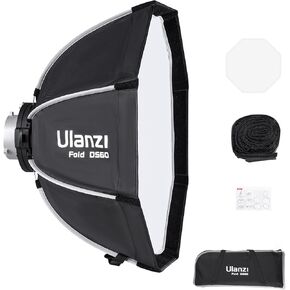 ULANZI 31.5"/80cm Parabolic Softbox Quick Release Bowens Mount, DS80 Fast-Setup Photography Camera Studio Flash Lighting Umbrella Softbox for Bowens Mount Lights