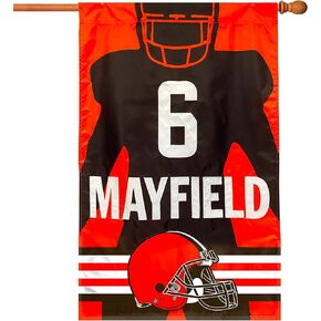 Baker Mayfield Orange Cleveland Browns 44'' x 28'' Silhouette Banner Flag