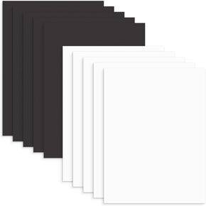 AUEAR, 8x10 Uncut Matte Boards, White and Black Backing Boards for Frames, Pictures, Arts - 10 Pack