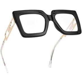 bullabulling Readers Oversized Square Blue Light Blocking Reading Glasses for Women