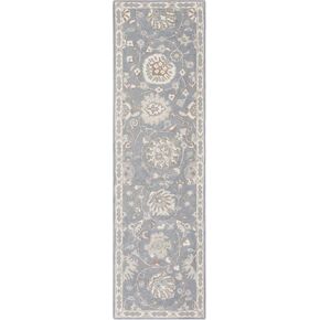 SAFAVIEH Heritage Collection Area Rug - 8' x 10', Silver & Ivory, Handmade Traditional Oriental Wool, Ideal for High Traffic Areas in Living Room, Bedroom (HG824B)