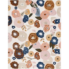SAFAVIEH Chelsea Collection Area Rug - 8' x 10', Ivory & Pink, Geometric Design, Ideal for High Traffic Areas in Living Room, Bedroom & Dining Room (HK213A-8)