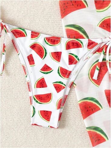 SHENHE Women's 3 Piece Swimsuit Ombre Halter Triangle Bikini Set with Tie Side Beach Skirt in Saudi Arabia