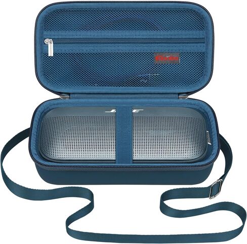 Carrying Case for Bose SoundLink Flex Bluetooth Portable Speaker, Outdoor Travel Wireless Waterproof Speaker Bag Storage Holder, Mesh Pocket for USB Cable Charger, Green with shoulder strap in Saudi Arabia