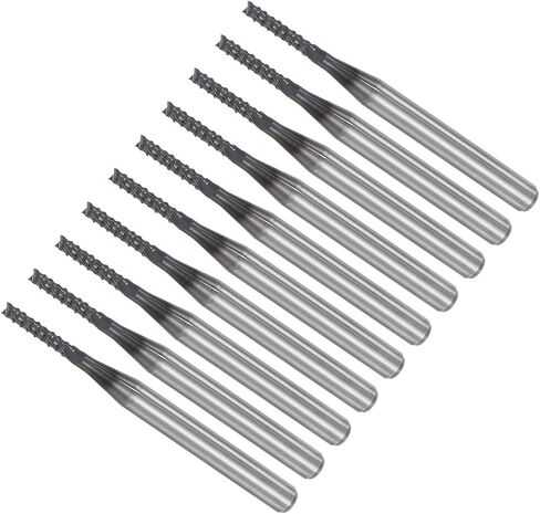 لقم توجيه CNC من CoCud End Mill، ساق 1/8 بوصة قطع 1.5 مم قطر 0.3 مم، قاطع طحن كربيد التنجستين الماسي باليد اليمنى - (التطبيقات: لنقش الحفر باستخدام الحاسب الآلي)، 5 قطع in Kuwait