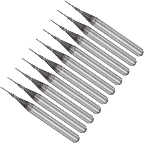 لقم توجيه CNC من CoCud End Mill، ساق 1/8 بوصة قطع 1.5 مم قطر 0.3 مم، قاطع طحن كربيد التنجستين الماسي باليد اليمنى - (التطبيقات: لنقش الحفر باستخدام الحاسب الآلي)، 5 قطع in Kuwait
