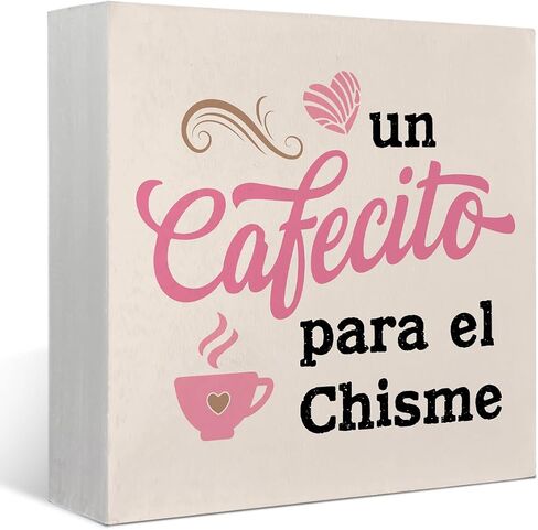Coffee Sign Coffee and Tea Bar Sign,The Coffee and Tea Bar Love is Brewing Wood Box Sign Desk Decor,Rustic Home Kitchen Office Coffee Bar Decor,5x5 in Kuwait