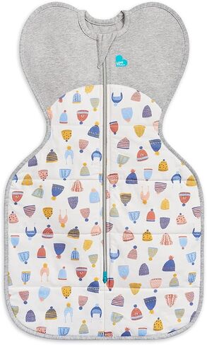 Love to Dream Swaddle UP Warm 2.5 TOG، Dreamer، متوسط، 13-19 رطل، نوم أفضل بشكل كبير، يسمح للطفل بالنوم في وضع ذراعيه المفضل للتهدئة الذاتية، ملاءمة مريحة تهدئ منعكس الدهشة in Kuwait