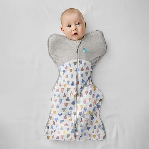 Love to Dream Swaddle UP Warm 2.5 TOG، Dreamer، متوسط، 13-19 رطل، نوم أفضل بشكل كبير، يسمح للطفل بالنوم في وضع ذراعيه المفضل للتهدئة الذاتية، ملاءمة مريحة تهدئ منعكس الدهشة in Kuwait