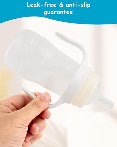 Sippy Cup Conversion Kit for Mam Bottles, Spill-Proof Transition Kit with Silicone Sippy Spout Nipple, Weighted Straw, Handle, 3 Pack, 6m+ in Saudi Arabia