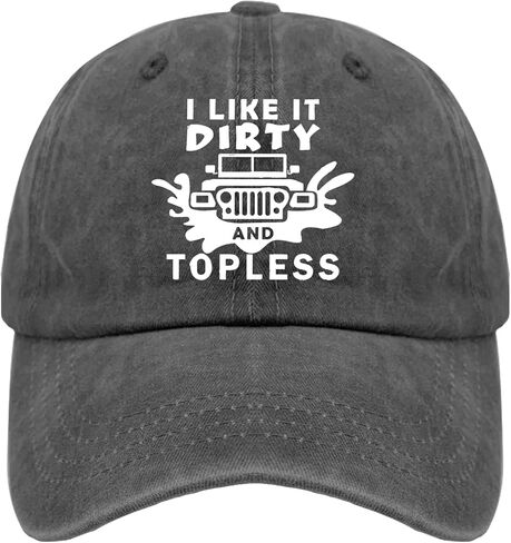 I Like It Dirty and Topless Trucker Hat Cute Hat Pigment Black Mens Hat Gifts for Girlfriends Beach Hats in Saudi Arabia