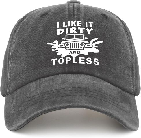I Like It Dirty and Topless Trucker Hat Cute Hat Pigment Black Mens Hat Gifts for Girlfriends Beach Hats in Saudi Arabia