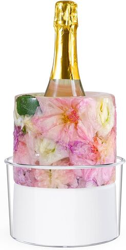 Ice Bucket Mold, DIY Acrylic Ice Mold Wine Bottle Chiller,DIY Ice Bucket Mold for Wine Champagne and Cocktails,Ideal Gift for Special Parties Weddings Mother's Day Thanksgiving and Christmas-White in Saudi Arabia