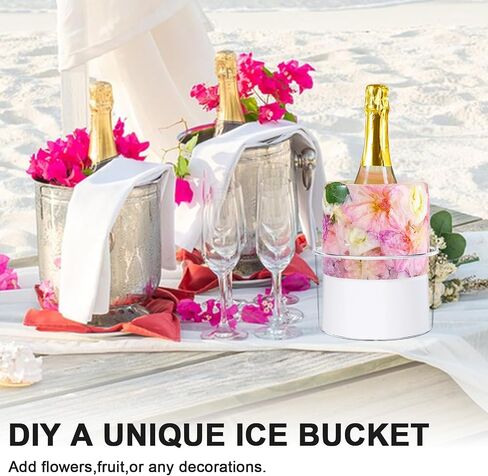 Ice Bucket Mold, DIY Acrylic Ice Mold Wine Bottle Chiller,DIY Ice Bucket Mold for Wine Champagne and Cocktails,Ideal Gift for Special Parties Weddings Mother's Day Thanksgiving and Christmas-White in Saudi Arabia