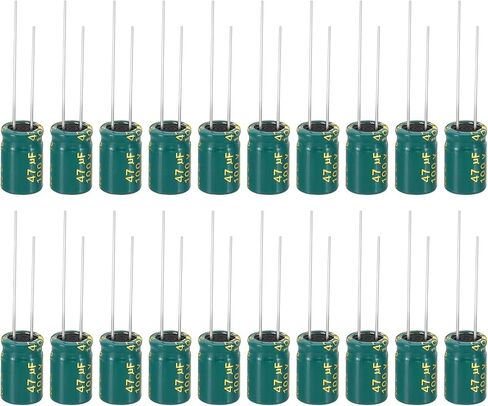 PATIKIL 100V 330uF Electrolytic Capacitors, 10Pcs 13x20mm Aluminum High Frequency Electrolytic Capacitors for TV, LCD Monitor, Refrigerator, Circuit Boards, Green in Saudi Arabia