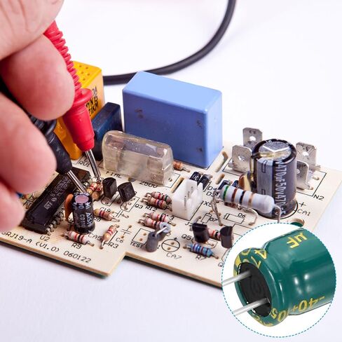PATIKIL 100V 330uF Electrolytic Capacitors, 10Pcs 13x20mm Aluminum High Frequency Electrolytic Capacitors for TV, LCD Monitor, Refrigerator, Circuit Boards, Green in Saudi Arabia