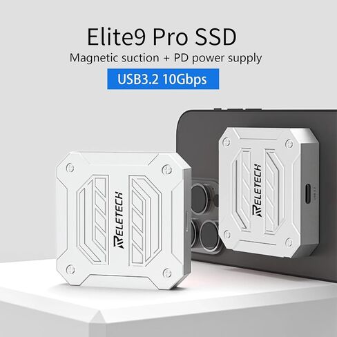 1TB Elite9 pro Magnetic Portable SSD Up to 1000MB/s, USB 3.2 Gen 2x1 10Gbps, Supports 4K ProRes HDR, Magnetic External SSD for Smartphone, PC, Tablets, PS5, Laptop in Saudi Arabia