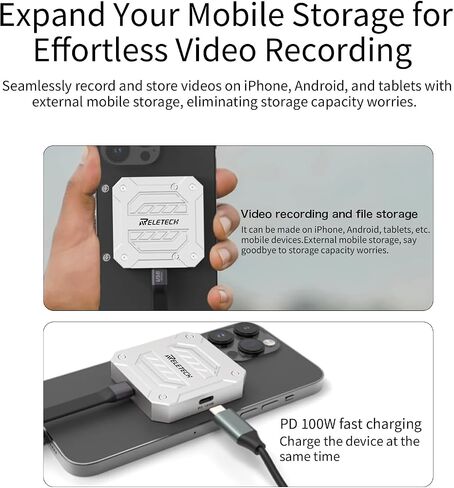 1TB Elite9 pro Magnetic Portable SSD Up to 1000MB/s, USB 3.2 Gen 2x1 10Gbps, Supports 4K ProRes HDR, Magnetic External SSD for Smartphone, PC, Tablets, PS5, Laptop in Saudi Arabia