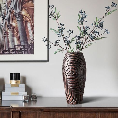 Tall Floor Vase - 26.8 inch Large White Sliver Vase for Home, Hotel, Office Decor - Tall Vases for Floor, Floor Vase Decor Ideal for Living Room,Tall Vase Corner Hallway Indoor in Saudi Arabia