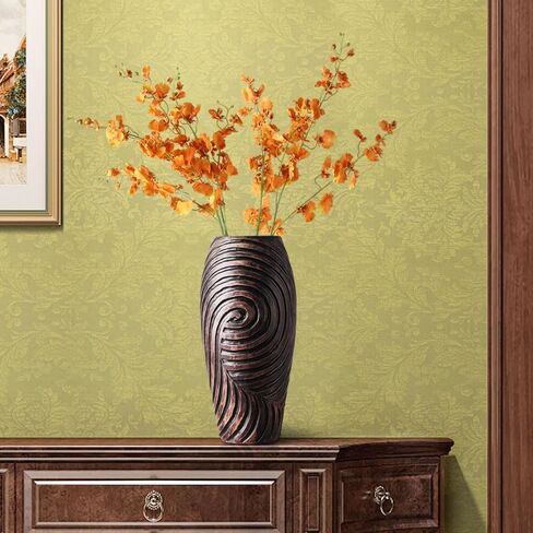 Tall Floor Vase - 26.8 inch Large White Sliver Vase for Home, Hotel, Office Decor - Tall Vases for Floor, Floor Vase Decor Ideal for Living Room,Tall Vase Corner Hallway Indoor in Saudi Arabia