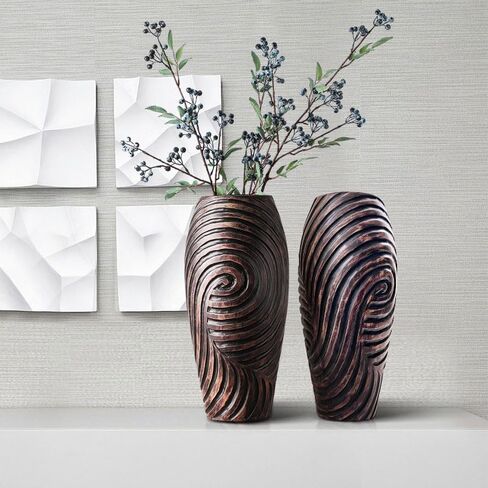Tall Floor Vase - 26.8 inch Large White Sliver Vase for Home, Hotel, Office Decor - Tall Vases for Floor, Floor Vase Decor Ideal for Living Room,Tall Vase Corner Hallway Indoor in Saudi Arabia
