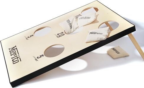 Merito 2-in-1 Board Games, Cornhole Board Set & Ring Toss Game, Perfect Reinvented Outdoor Games for Backyard, Beach, Camping and Party in Saudi Arabia