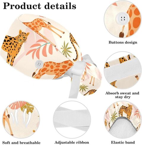Women's Working Caps with Bow Scrunchies Cute Dog Paws Pattern Lace-Up Hat Unisex Hair Covers One Size in Saudi Arabia