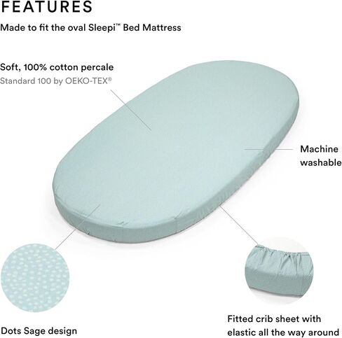 Stokke Sleepi Mini Fitted Sheet by Pehr, Into The Wild - Soft Sheets for Stokke Sleepi Mini - Available in Playful Patterns - 100% Cotton Percale in Kuwait