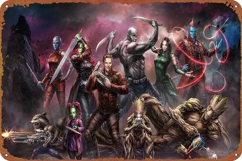 الفن حراس المجرة المجلد خارقة معدن القصدير علامات ديكور جدار الغرفة تسجيل 8x12 بوصة in Kuwait