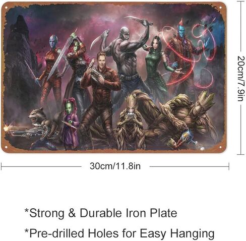 الفن حراس المجرة المجلد خارقة معدن القصدير علامات ديكور جدار الغرفة تسجيل 8x12 بوصة in Kuwait