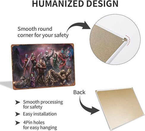 الفن حراس المجرة المجلد خارقة معدن القصدير علامات ديكور جدار الغرفة تسجيل 8x12 بوصة in Kuwait