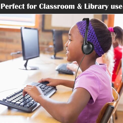 50 Pack Bulk Classroom Headphones for Kids Students School, Multi Color Wired Headphones with 3.5mm Jack for Children Chromebook Laptop PC Computer(LS04,50 Mixed) in Saudi Arabia