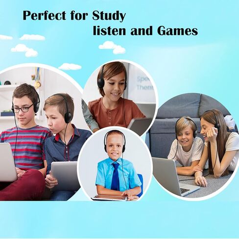 50 Pack Bulk Classroom Headphones for Kids Students School, Multi Color Wired Headphones with 3.5mm Jack for Children Chromebook Laptop PC Computer(LS04,50 Mixed) in Saudi Arabia