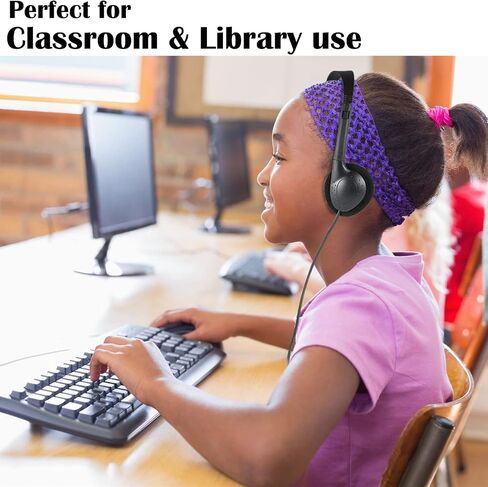 50 Pack Bulk Classroom Headphones for Kids Students School, Multi Color Wired Headphones with 3.5mm Jack for Children Chromebook Laptop PC Computer(LS04,50 Mixed) in Kuwait