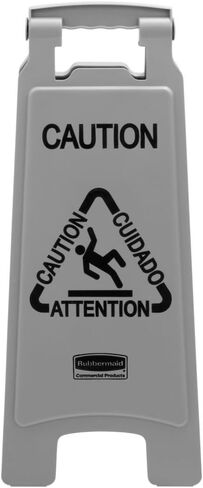 Rubbermaid Commercial Products "Caution Wet Floor" Sign, 26-Inch, Yellow, 2-Sided, Floor Warning Sign for Public Spaces, Pack of 6 in Kuwait
