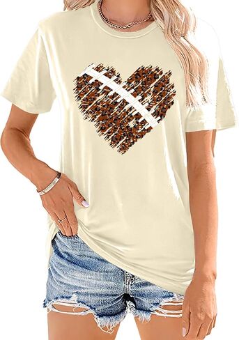 Baseball T Shirts for Women Baseball Mom Shirt Tee Funny Baseball Heart Graphic Casual Baseball Lover Gifts in Saudi Arabia