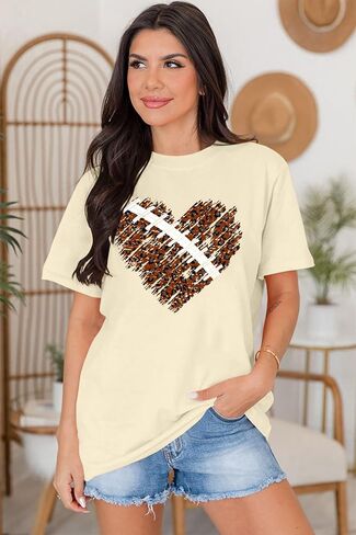 Baseball T Shirts for Women Baseball Mom Shirt Tee Funny Baseball Heart Graphic Casual Baseball Lover Gifts in Saudi Arabia