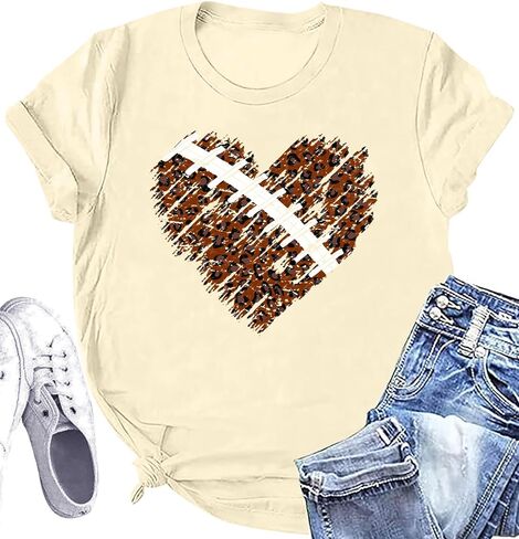 Baseball T Shirts for Women Baseball Mom Shirt Tee Funny Baseball Heart Graphic Casual Baseball Lover Gifts in Saudi Arabia
