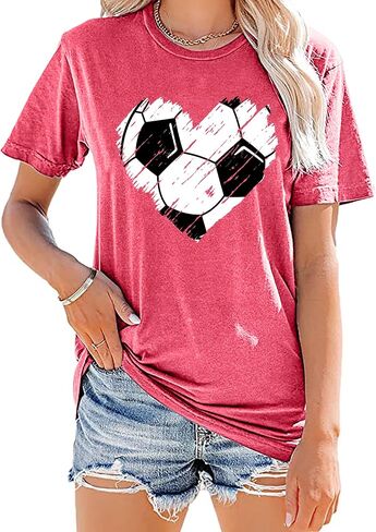 Baseball T Shirts for Women Baseball Mom Shirt Tee Funny Baseball Heart Graphic Casual Baseball Lover Gifts in Saudi Arabia