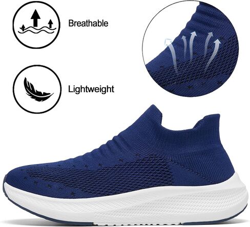 SHULOOK Womens Slip on Walking Shoes Comfort Lightweight Casual Sneakers | Non-Slip Breathable Sock Work Shoes Mesh Sport Casual Fashion Tennis Running Sneakers in Saudi Arabia