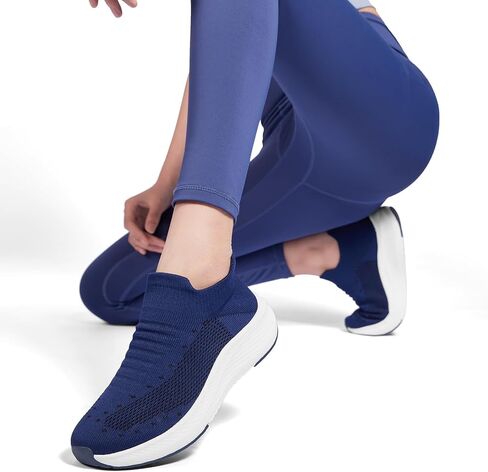 SHULOOK Womens Slip on Walking Shoes Comfort Lightweight Casual Sneakers | Non-Slip Breathable Sock Work Shoes Mesh Sport Casual Fashion Tennis Running Sneakers in Saudi Arabia